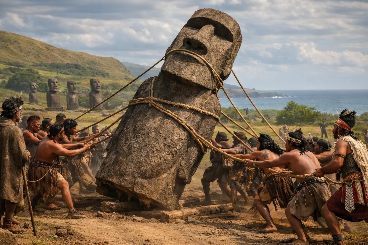 900 Yıllık Sanat ve Mühendislik Sırrı Çözüldü: Moai Heykelleri Aslında “Yürütülmüş”