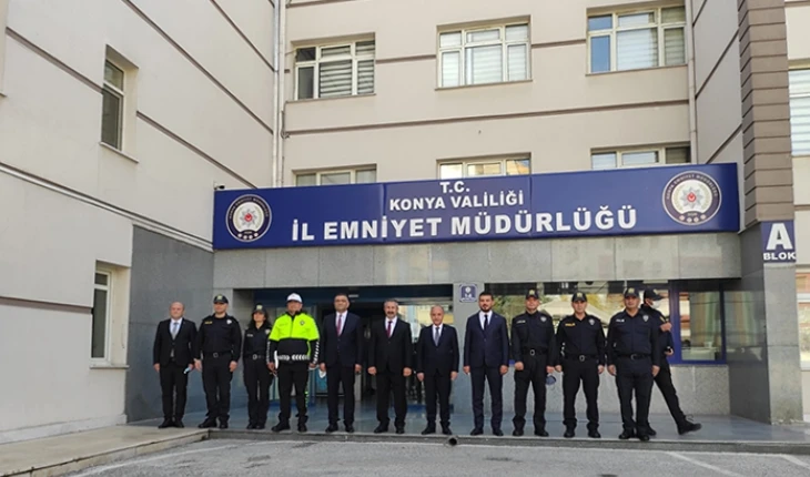 Konya’da Polis Haftası’nda Anlamlı Buluşma: Minik Misafirler Emniyette Ağırladı