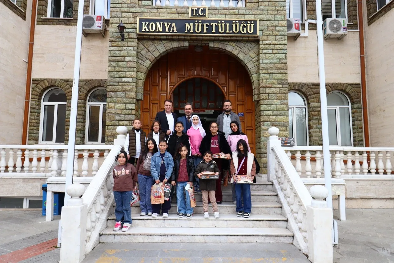 Konya’da Gazzeli Çocuklardan Anlamlı Ziyaret: Acılarını Sanatla Anlatıyorlar