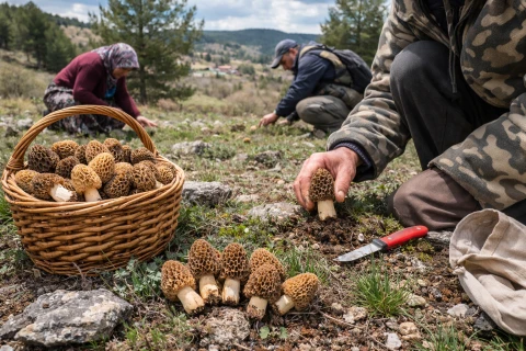 Konya’nın İlçesinde Kuzu Göbeği Mantarı Sezonu Açıldı