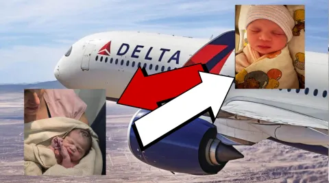 Gökyüzünde Mucize Doğum: Delta Uçağında Bebek Şoku
