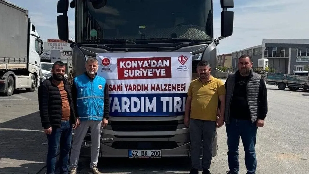 Konya İl Müftülüğü’nden Suriye’ye insani yardım: 25 tonluk un yola çıktı
