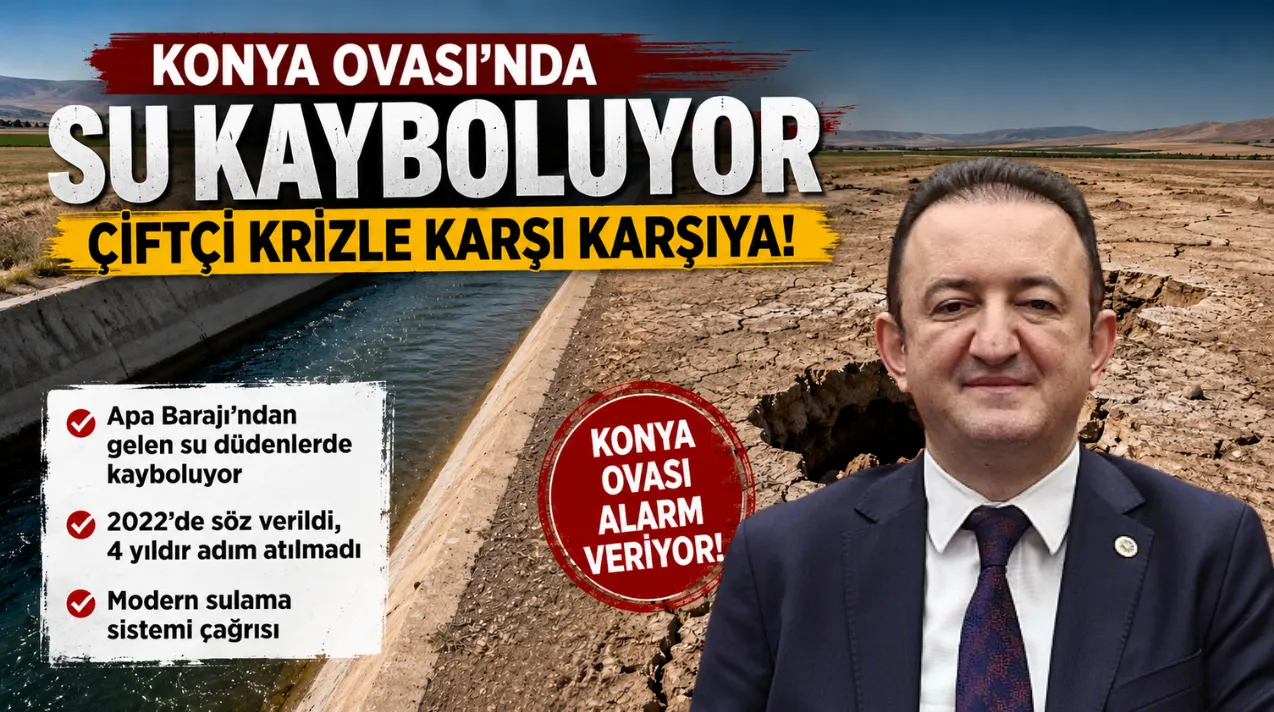 Barış Bektaş: Konya Ovası’nda Sulama Suyu Düdenlerde Kayboluyor