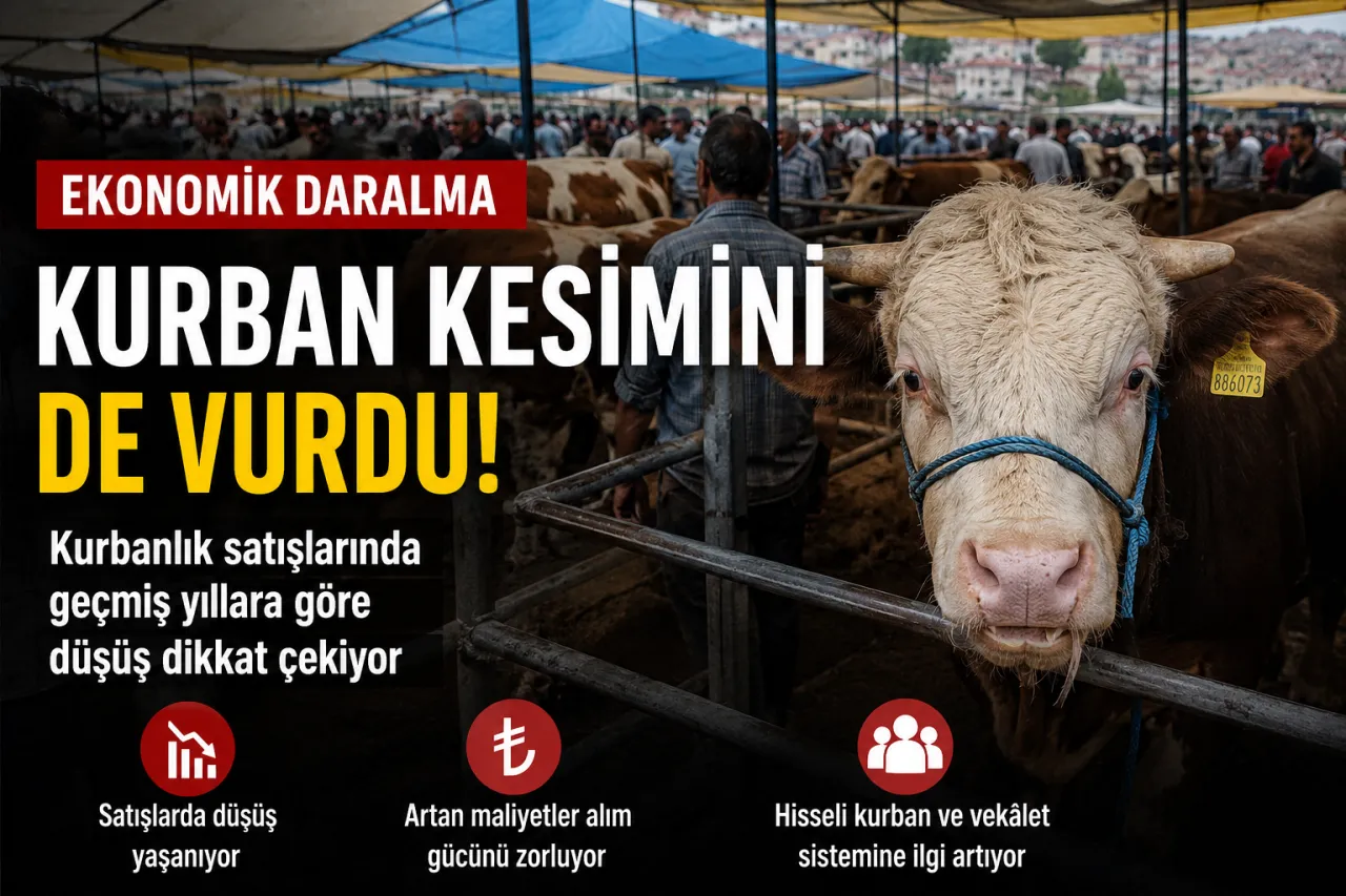 Ekonomik Daralma Kurban Pazarlarını Etkiledi: Kurbanlık Satışlarında Geçmiş Yıllara Göre Düşüş Dikkat Çekiyor