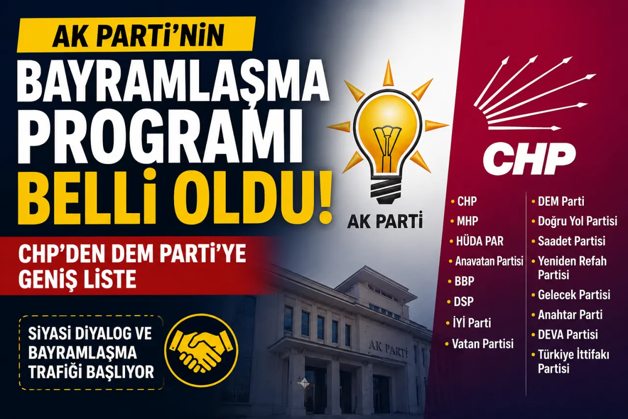 AK Parti’nin Kurban Bayramı Bayramlaşma Programı Belli Oldu