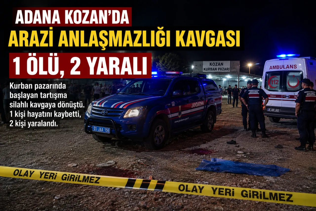 Adana Kozan’da Arazi Anlaşmazlığı Kanlı Bitti: 1 Ölü, 2 Yaralı