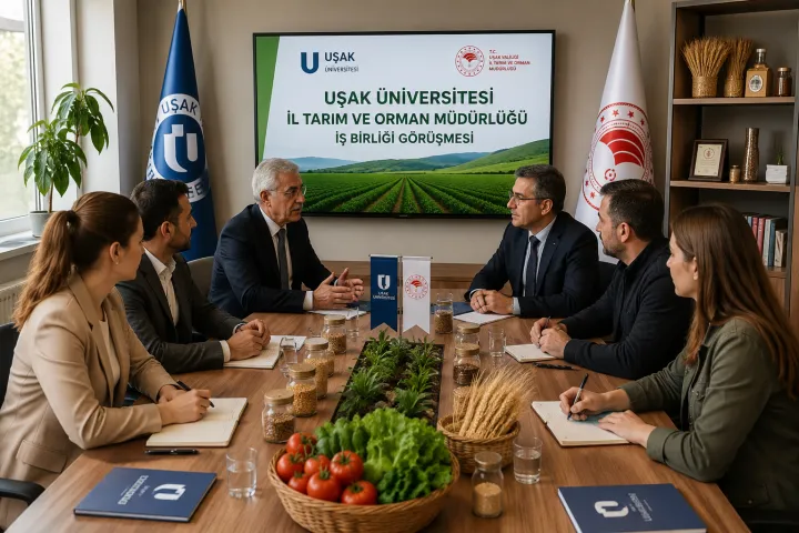 Uşak’ta Üniversite ile Tarım Müdürlüğü Arasında İş Birliği Görüşmesi