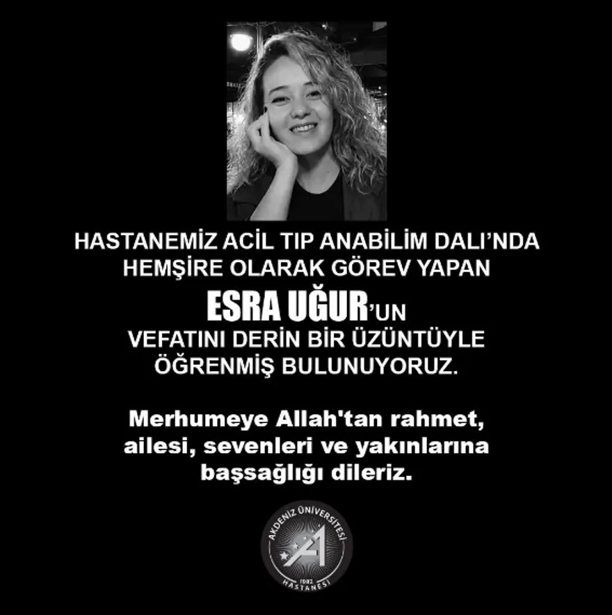 Antalya’da hemşire Esra Uğur’un ölümü: İntihar ihtimali araştırılıyor