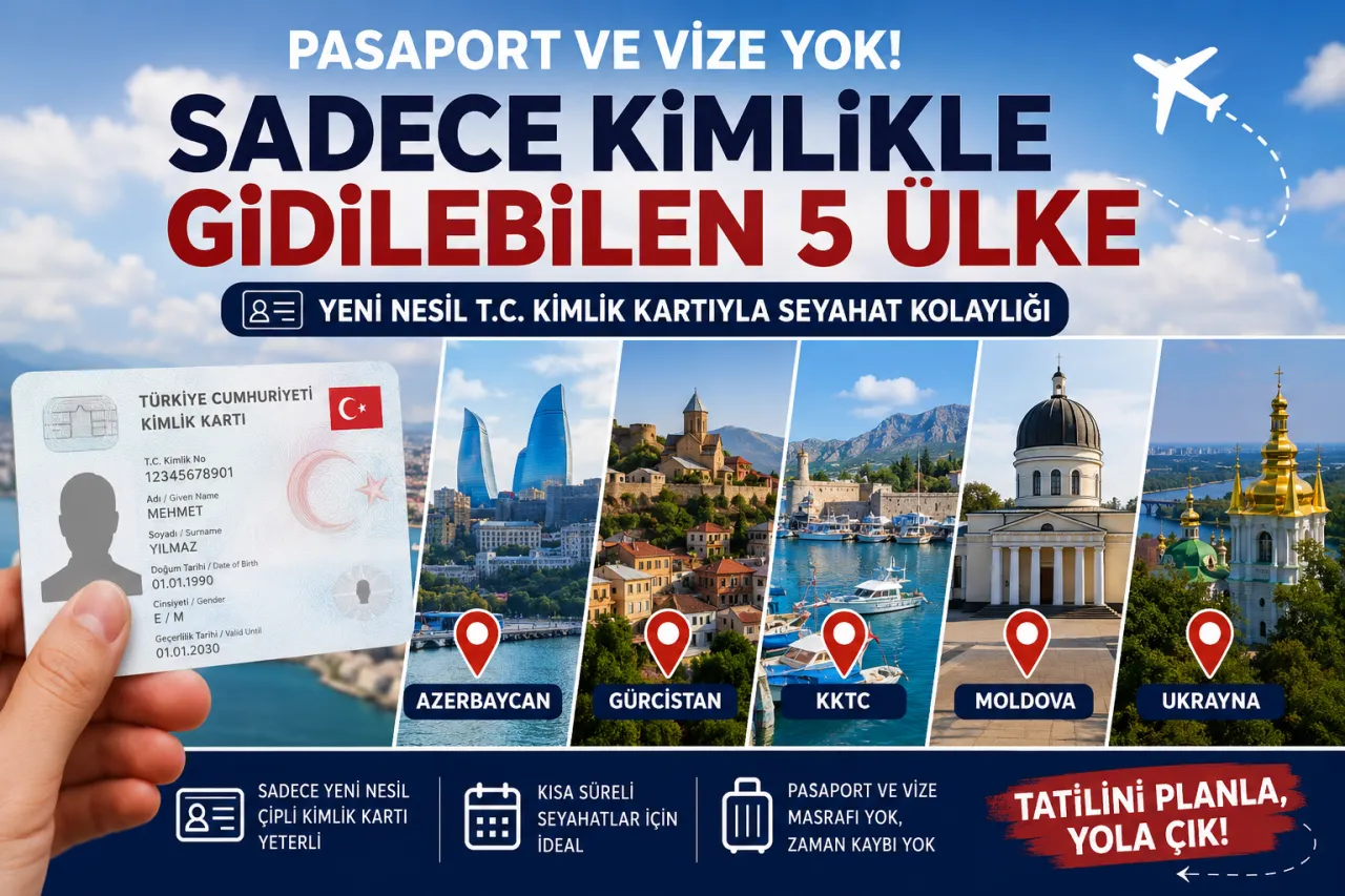 Tatil Sezonu Başladı: Türk Vatandaşları Bu Ülkelere Sadece Kimlikle Gidebiliyor