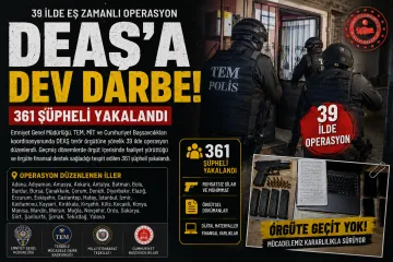 DEAŞ'a 39 İlde Dev Operasyon: 361 Şüpheli Yakalandı