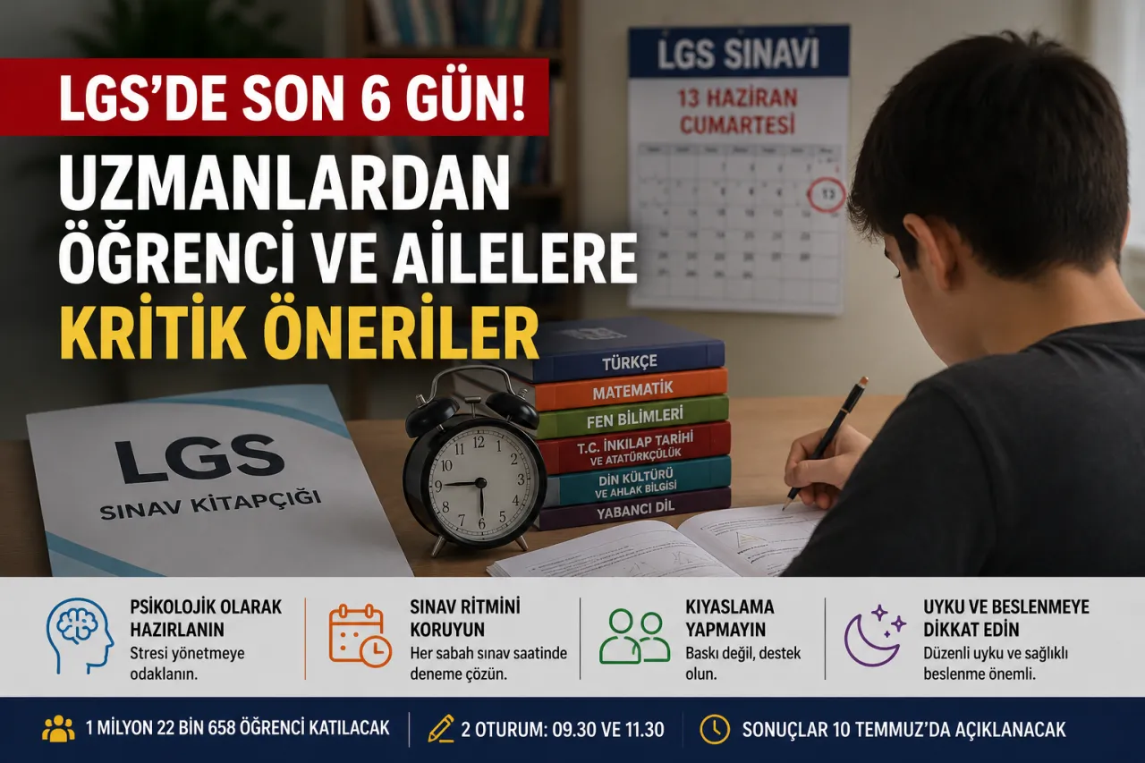 Sınava günler kala önemli uyarı: “Son hafta yeni konu çalışmak fayda sağlamaz”
