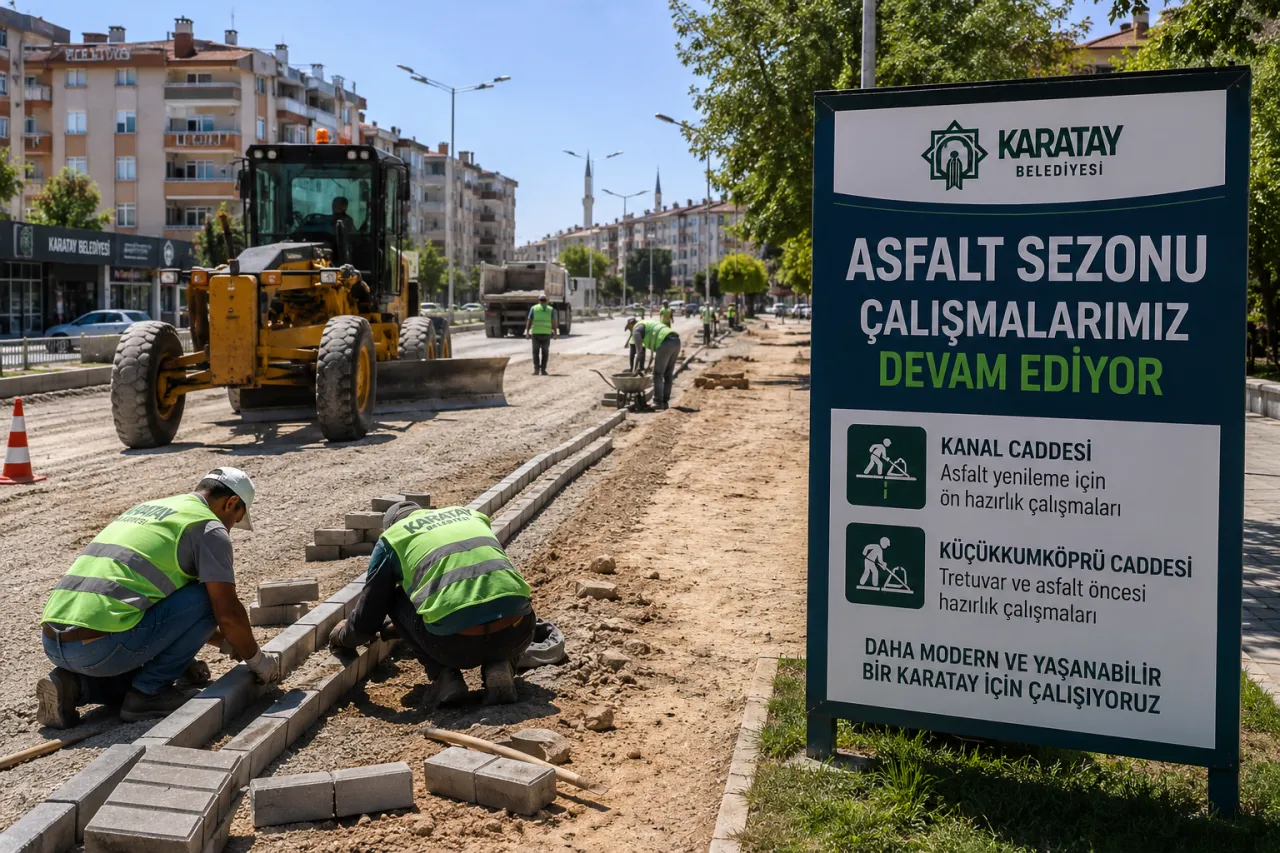 Karatay Belediyesi’nden yol atağı: İki caddede yenileme süreci