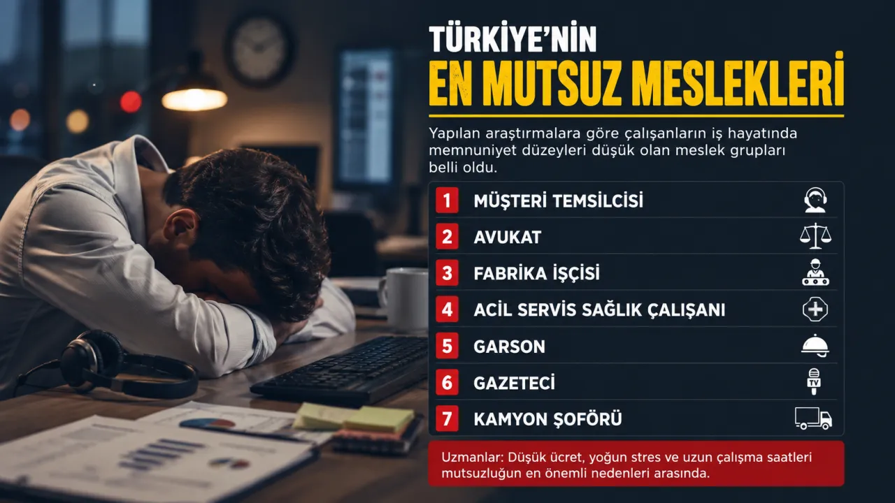Listede Avukat da Var Gazeteci de! Türkiye'nin En Mutsuz Meslekleri Belli Oldu