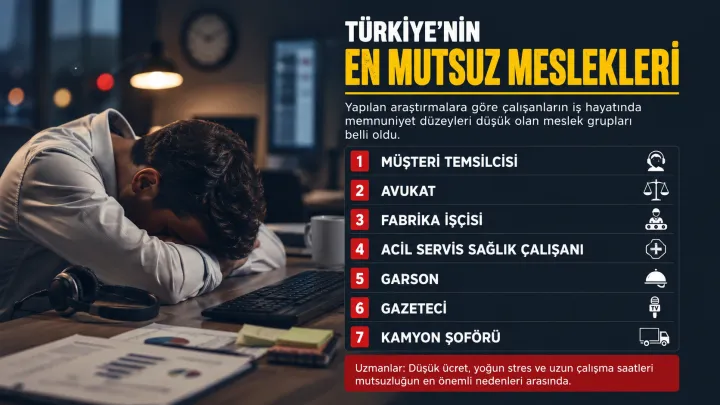 Listede Avukat da Var Gazeteci de! Türkiye'nin En Mutsuz Meslekleri Belli Oldu