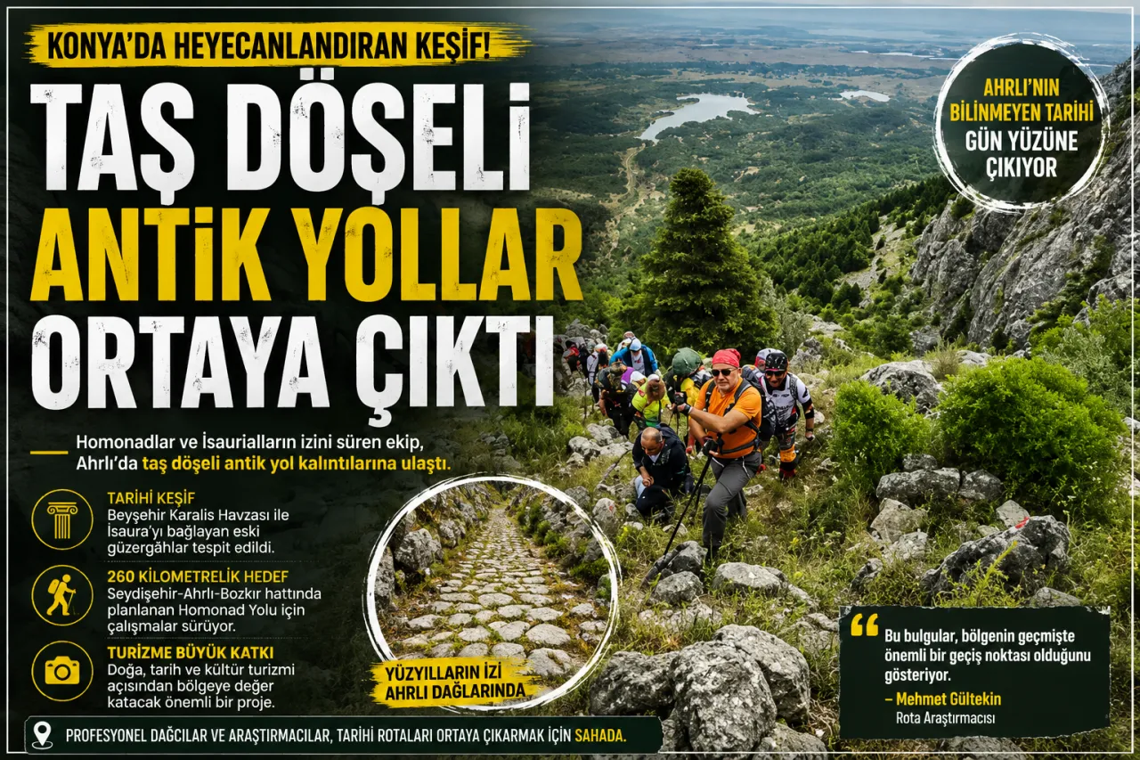 Konya'da Tarihi Heyecan! Ahırlı'da Antik Yol Kalıntıları Bulundu