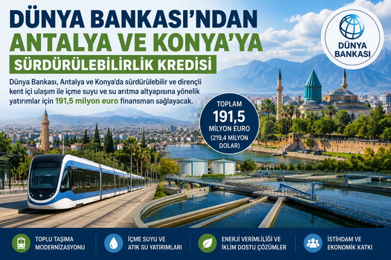 Konya ve Antalya’da Ulaşım ve Su Altyapısı İçin Yeni Finansman Desteği