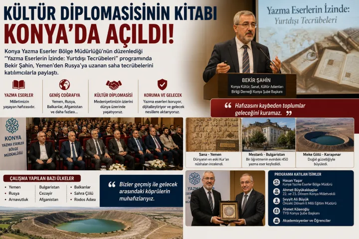 Konya’da Kültür Diplomasisi ve Yazma Eserler Konuşuldu