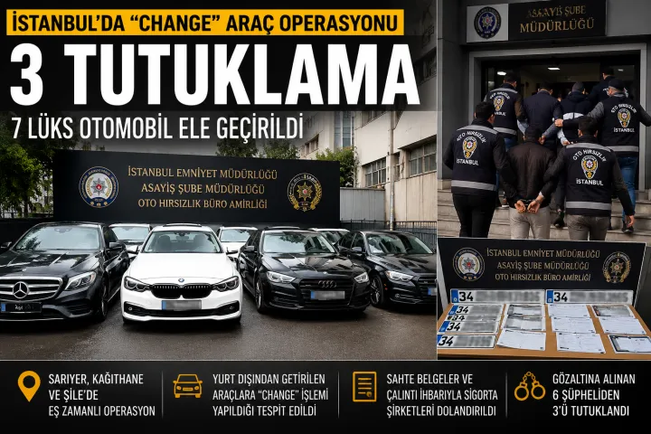 İstanbul’da Change İşlemi Yapılan Araçlara Operasyon