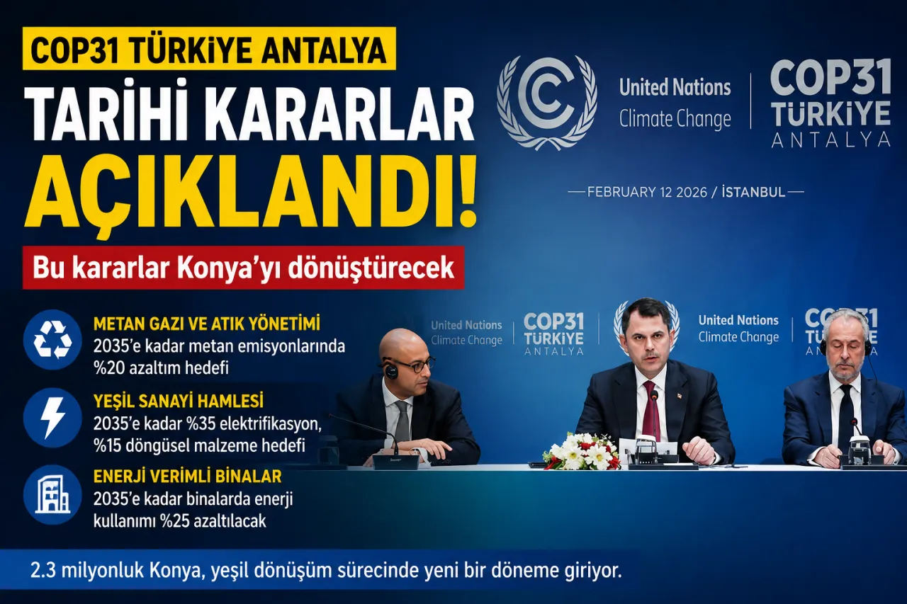 COP31 Eylem Gündemi Konya’nın Yeşil Dönüşümüne Yön Verecek