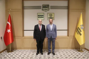 Başkan Altay ile Filistin Büyükelçisi Ebu Ceyş Bir Araya Geldi