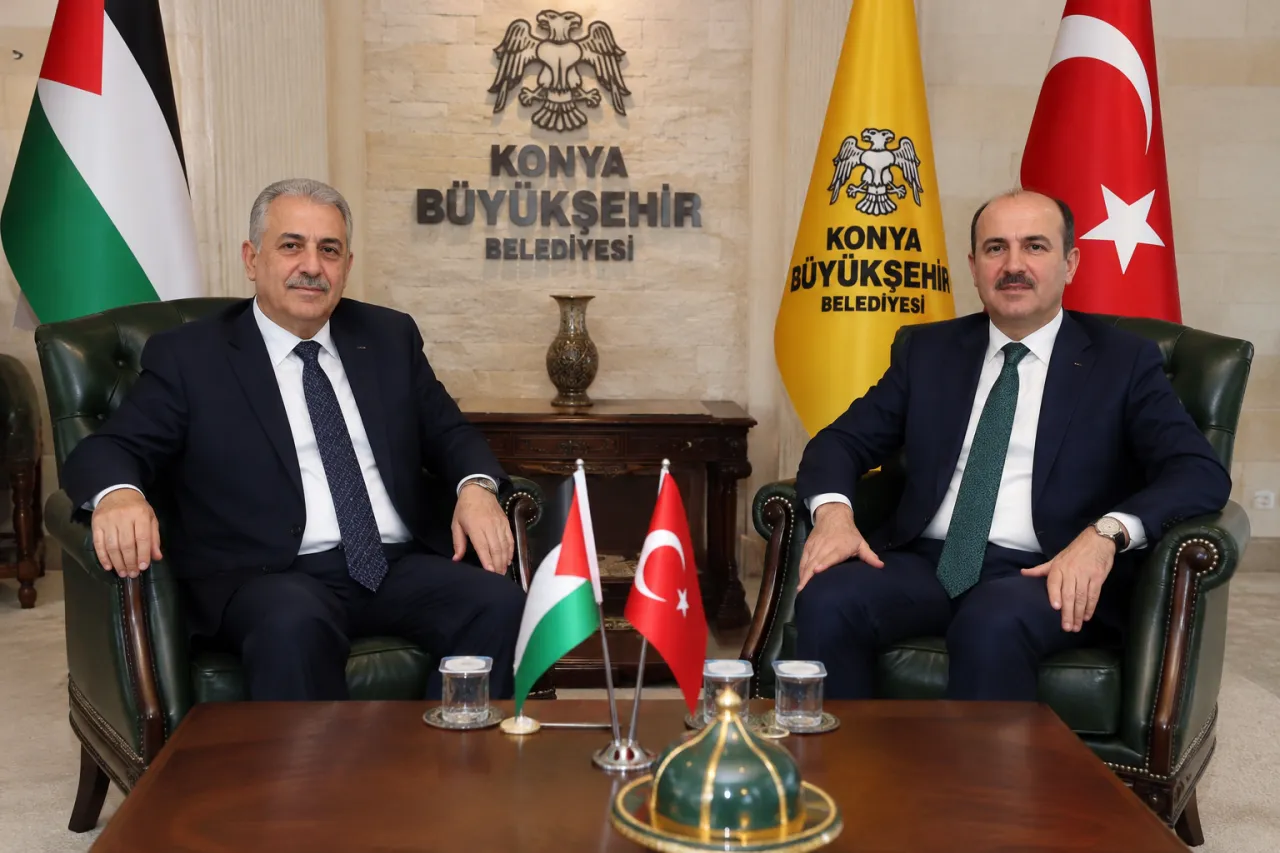 Filistin’in Ankara Büyükelçisi Ebu Ceyş Konya’da: “Sonsuz Şükranlarımızı Sunuyoruz”