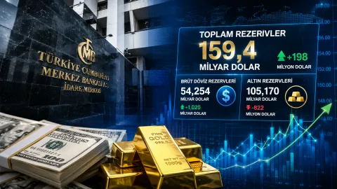 Merkez Bankası'nın Toplam Rezervleri 159,4 Milyar Dolar Oldu