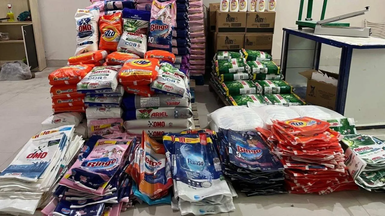 Ankara'da Sahte Deterjan İmalathanesine Baskın: 3 Ton Ürün Yakalandı