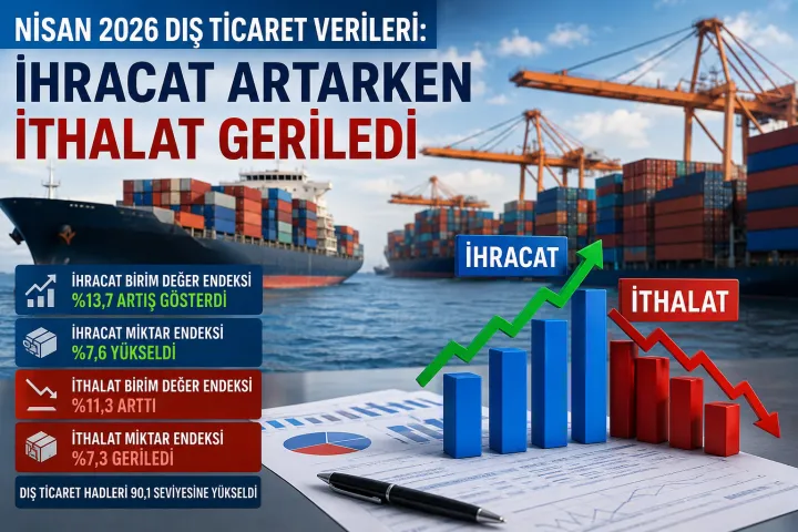 Nisan 2026 Dış Ticaret Verileri Açıklandı: İhracat Artarken İthalat Geriledi