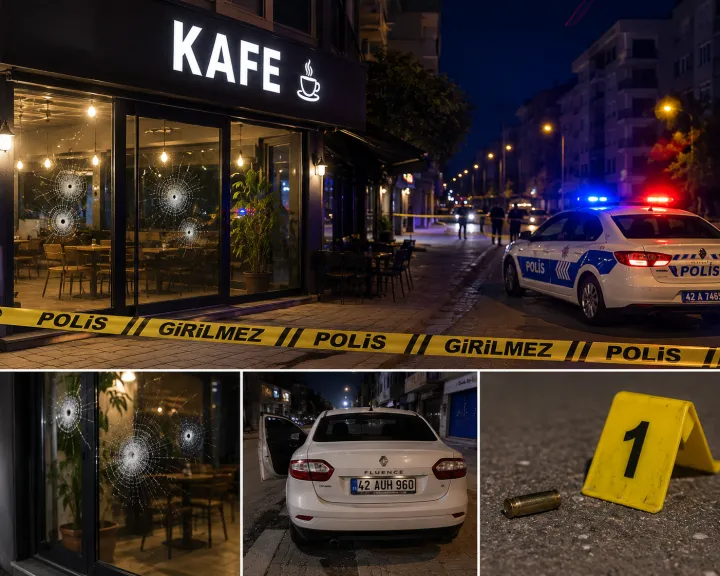 Konya'da Kafeyi Kurşunlayan Şüpheli Aracını Bırakarak Kaçtı