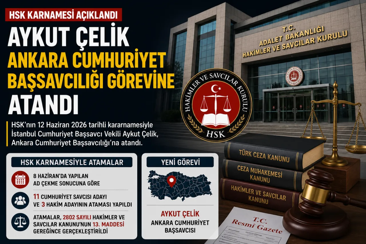 Aykut Çelik, Ankara Cumhuriyet Başsavcılığı Görevine Atandı