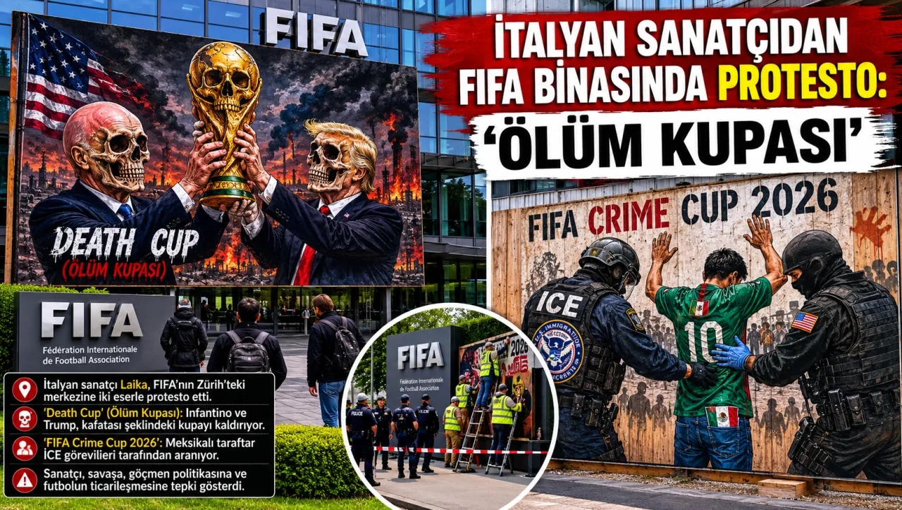 FIFA Genel Merkezi Önünde Dikkat Çeken Protesto: “Ölüm Kupası”