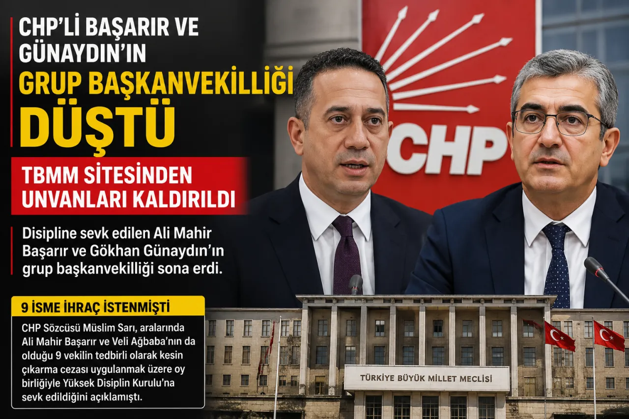 CHP'de Ali Mahir Başarır ve Gökhan Günaydın'ın Grup Başkanvekilliği Düştü