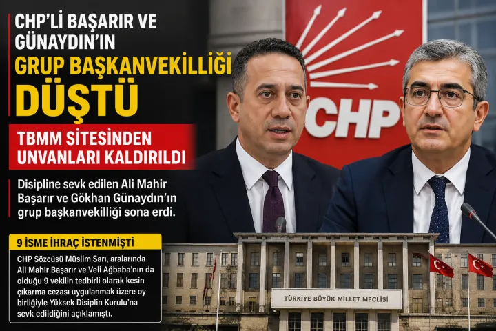 CHP'de Ali Mahir Başarır ve Gökhan Günaydın'ın Grup Başkanvekilliği Düştü