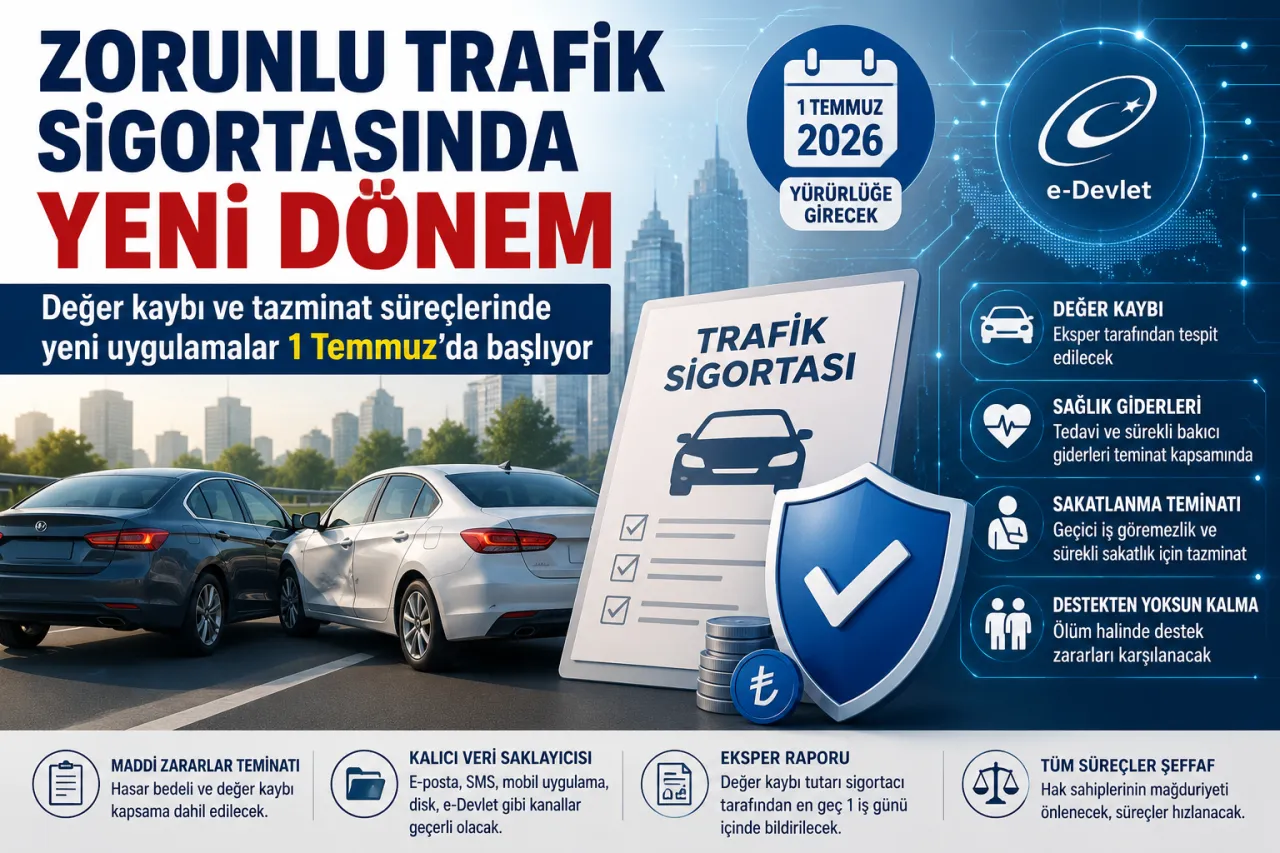 Zorunlu Trafik Sigortasında Yeni Uygulamalar 1 Temmuz'da Başlıyor