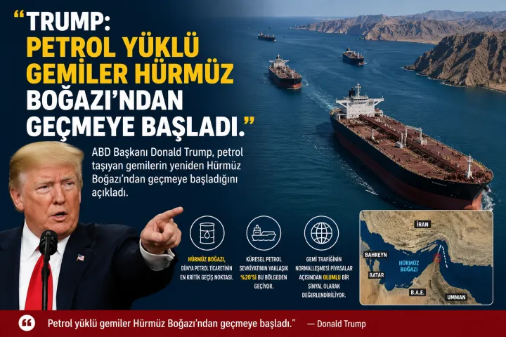 Trump: "Petrol Yüklü Gemiler Hürmüz Boğazı'ndan Geçmeye Başladı"