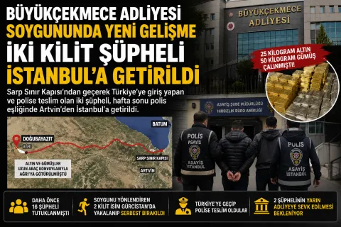 Büyükçekmece Adliyesi Soygununda Yeni Gelişme: İki Kilit Şüpheli İstanbul'a Getirildi