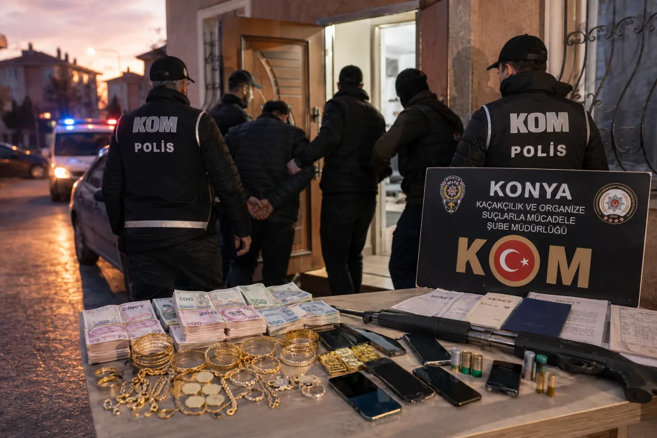 Konya'da tefecilere şafak operasyonu! Evlerden milyonluk servet çıktı