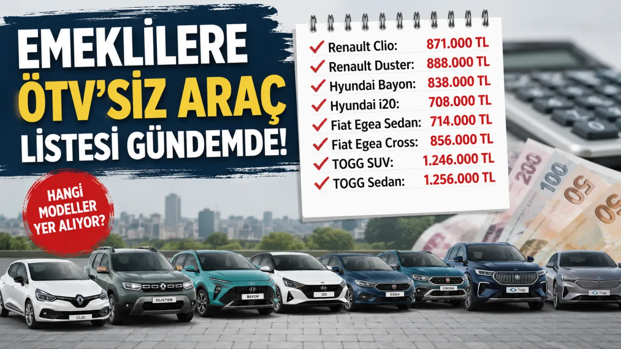 Emeklilere ÖTV'siz Araç Listesi Belli Oldu!