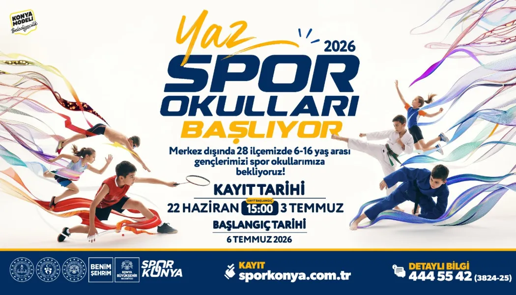 Konya Büyükşehir Yaz Spor Okulları İçin Kayıtlar Başlıyor