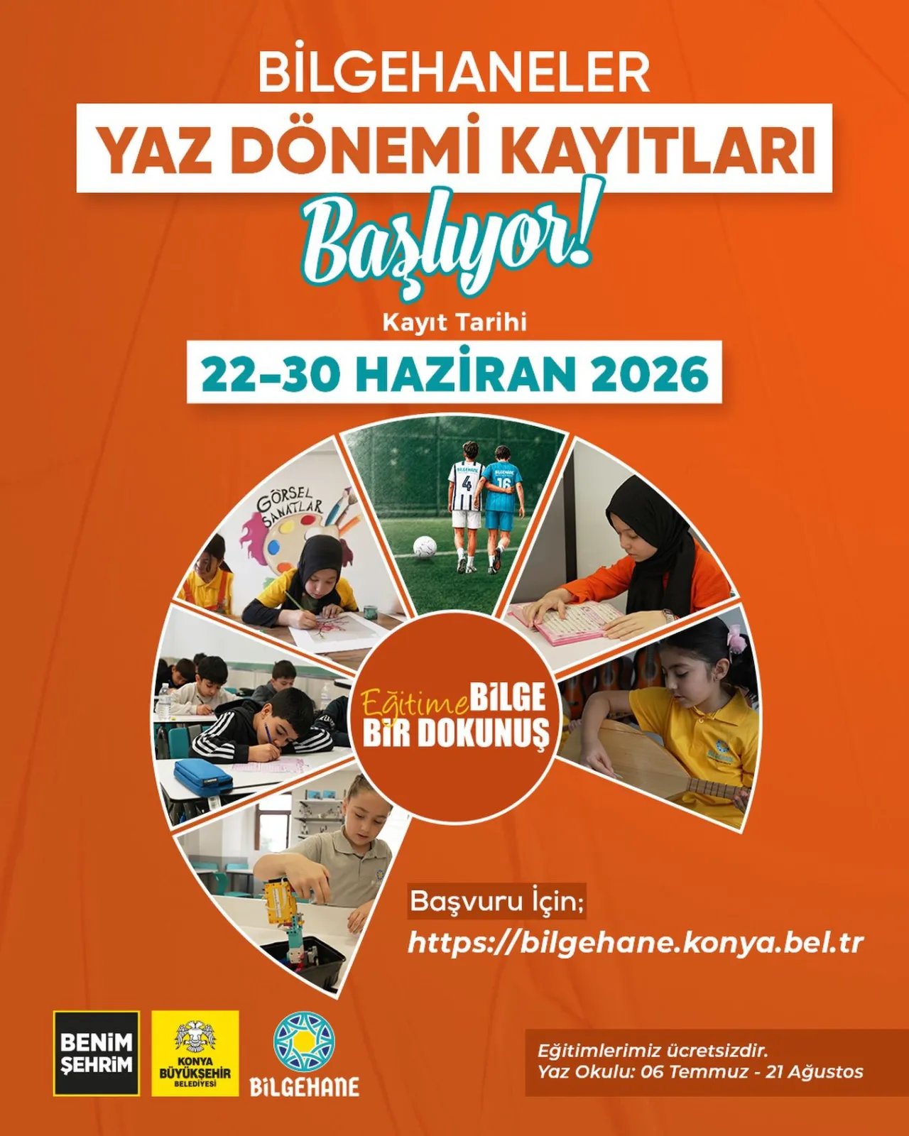 Konya Bilgehanelerinde Yaz Dönemi Kayıtları Başladı
