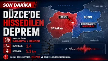 Düzce’de Hissedilen Deprem Korkuttu: Merkez Üssü Sakarya Hendek