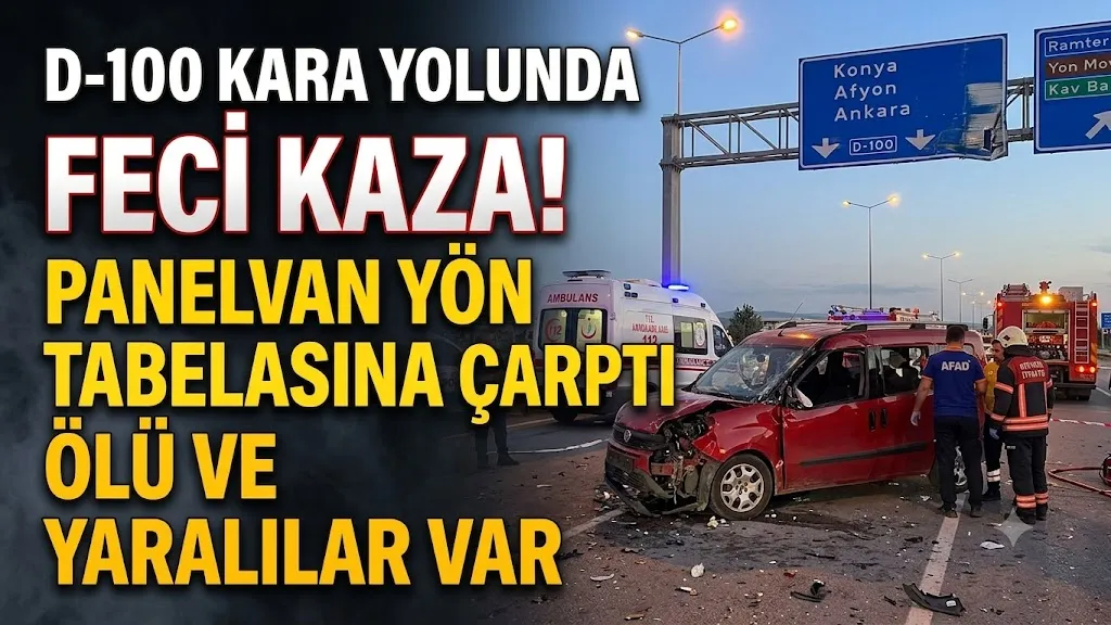 Kocaeli Kartepe'de Feci Kaza: Panelvan Tabela Direğine Çarptı, 1 Ölü 2 Yaralı