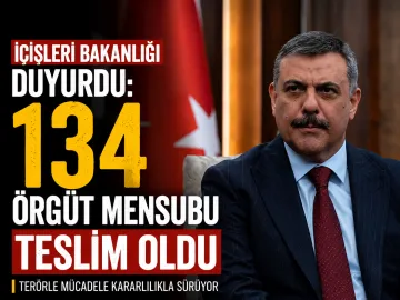 İçişleri Bakanlığı: 2026’da 134 Terör Örgütü Mensubu Teslim Oldu