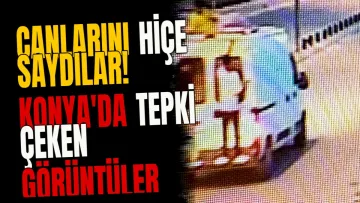Canlarını hiçe saydılar! Konya'da tepki çeken görüntüler