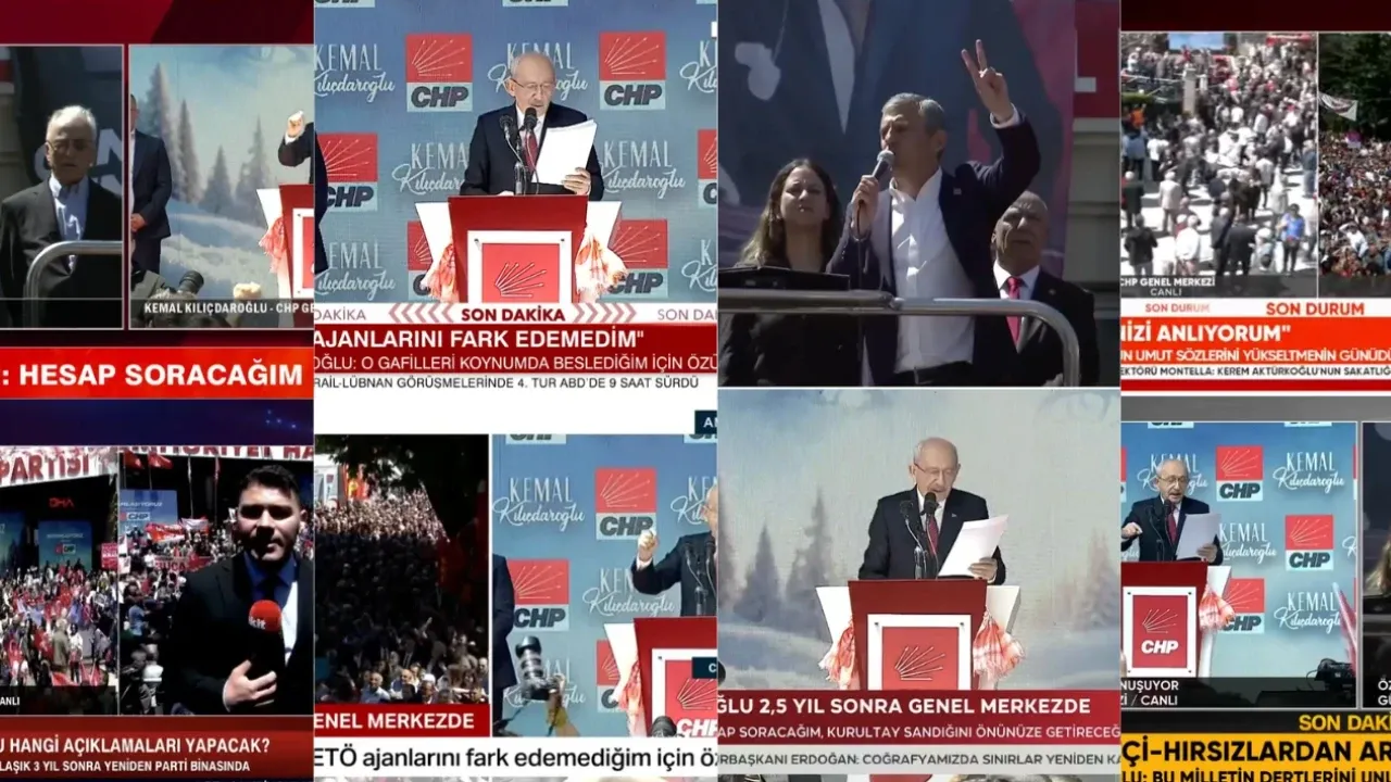 CHP’deki Kriz Ekranlara Yansıdı: Haber Kanalları Kılıçdaroğlu ve Özel Yayınlarında Ayrıştı