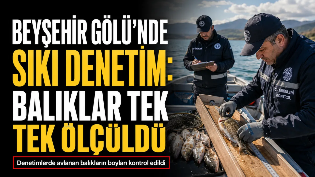 Beyşehir Gölü’nde Sıkı Denetim: Balıklar Tek Tek Ölçüldü