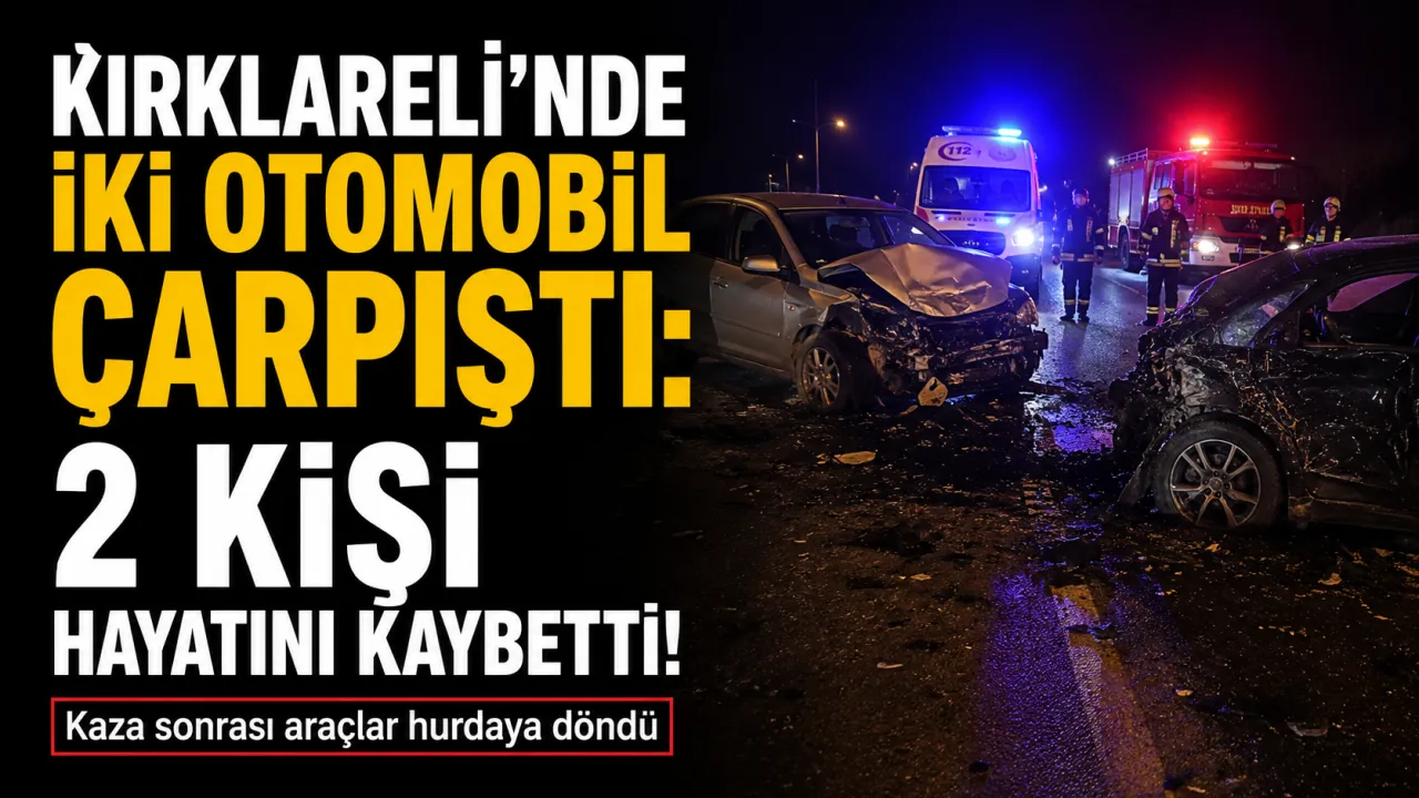 Kırklareli’nde İki Otomobil Çarpıştı: 2 Kişi Hayatını Kaybetti
