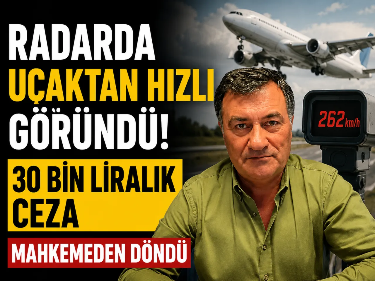 Radarda Uçaktan Hızlı Göründü! 30 Bin Liralık Ceza Mahkemeden Döndü