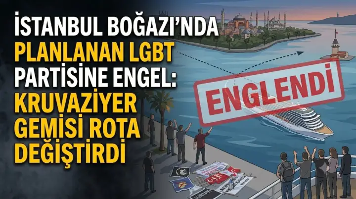 İstanbul Boğazı'nda Planlanan LGBT Partisine Engel: Kruvaziyer Gemisi Rota Değiştirdi
