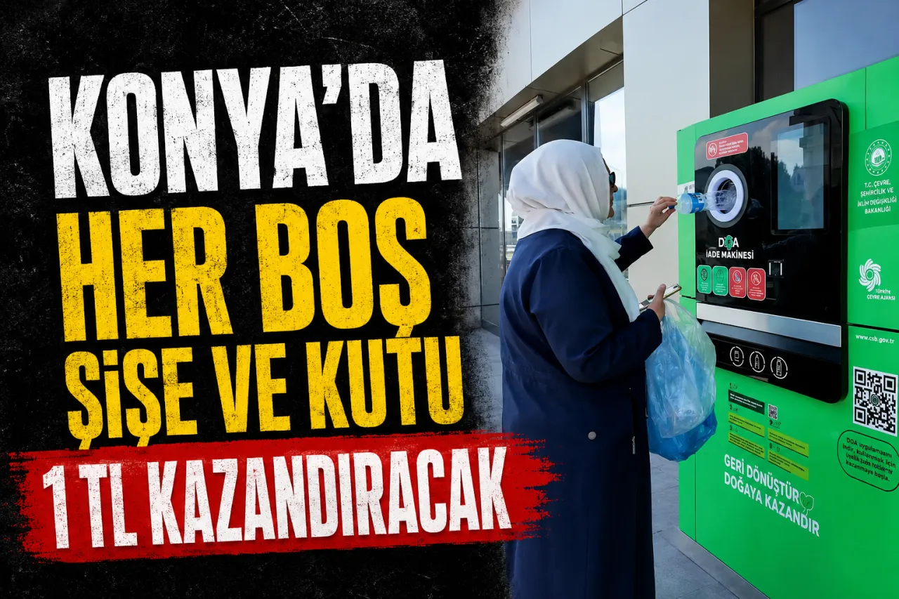 Konya'da Depozito Sistemi Başladı: Her Boş Şişe ve Kutu İçin 1 TL Ödenecek